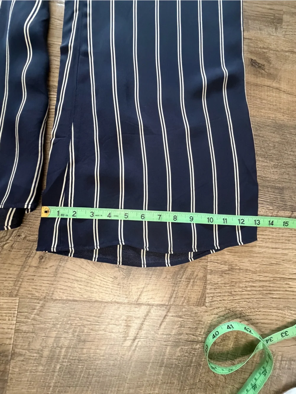 J.Crew Cosmo Pant Navy Stripe Wide Leg Pull On Pants NWT Small